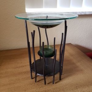 PartyLite Tea Light Wax Melt - glass and iron